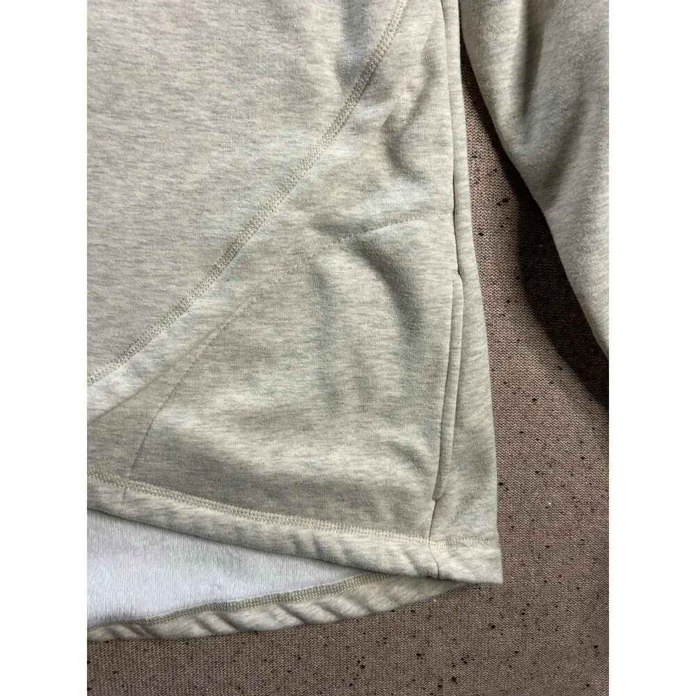 Earth Yoga Gray Asymmetrical Zip Mock Neck Sweatshirt XL